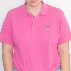 Pink Lacoste women’s polo